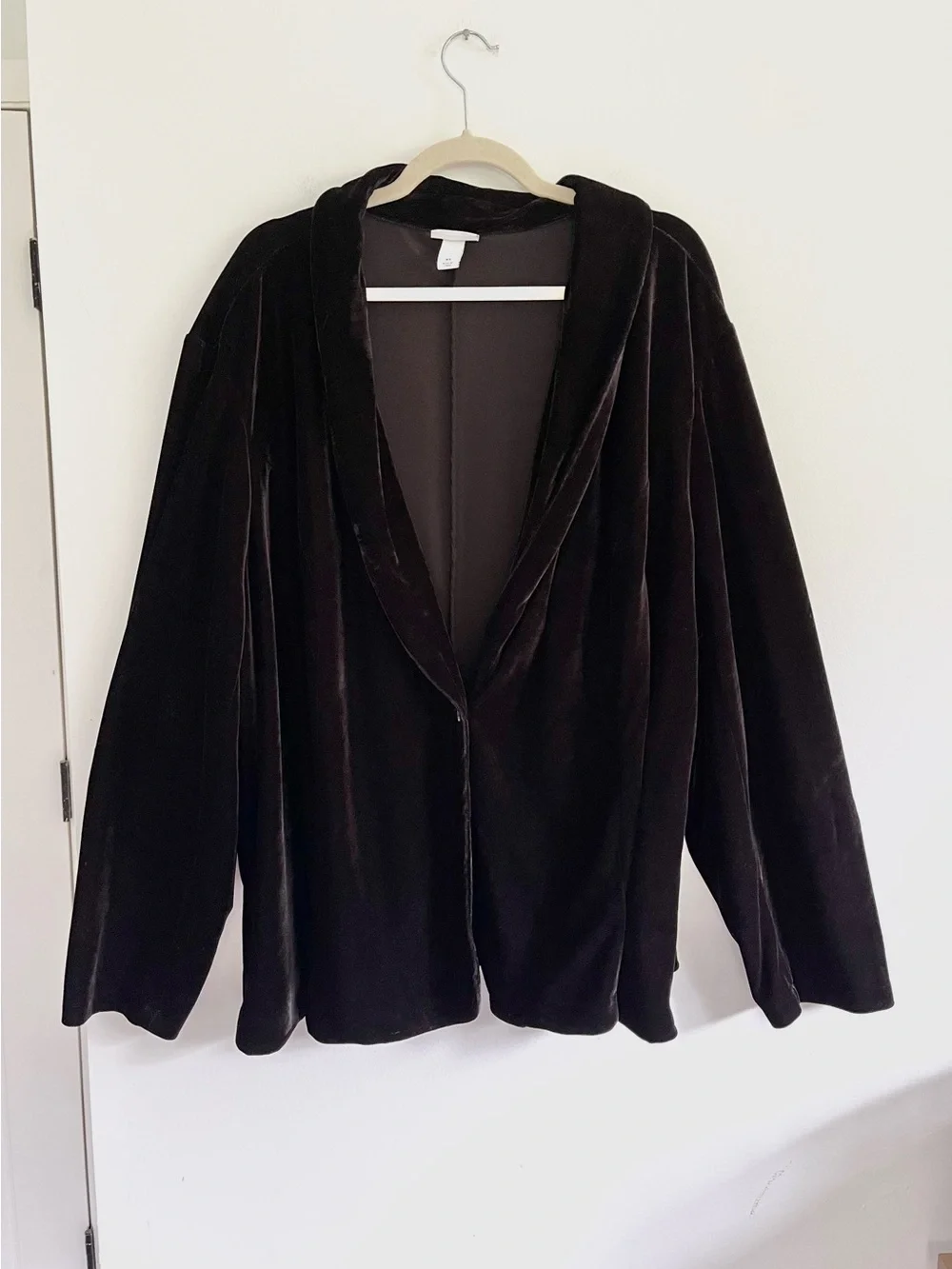 Ava & Viv 4X Black Velvet Button Blazer Jacket Whimsigoth Romantic Luxury Fancy